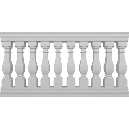 Ekena Millwork Fiberthane Arcadian Balustrade Railing Kit Style D (7 3/8" On-Center Spacing to Pass 4" Sphere Code) BALK40X072ACD